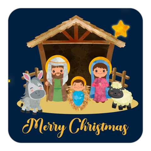 Christmas Nativity Stickers OR Tags