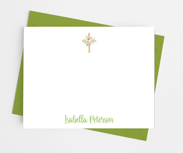 Religious Cross Flat Note Cards