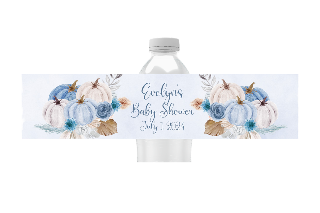 Blue Pumpkin Water Bottle Labels