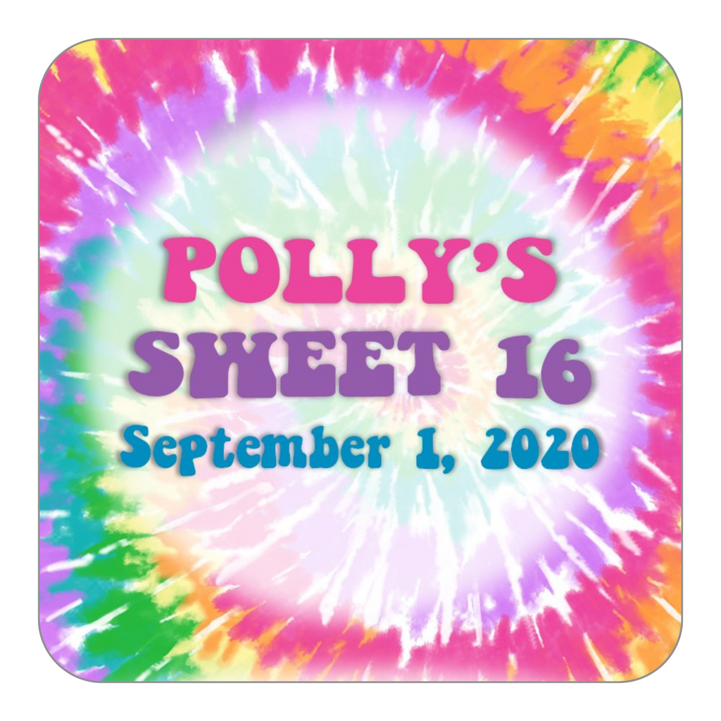 Tie Dye Favor Stickers OR Tags