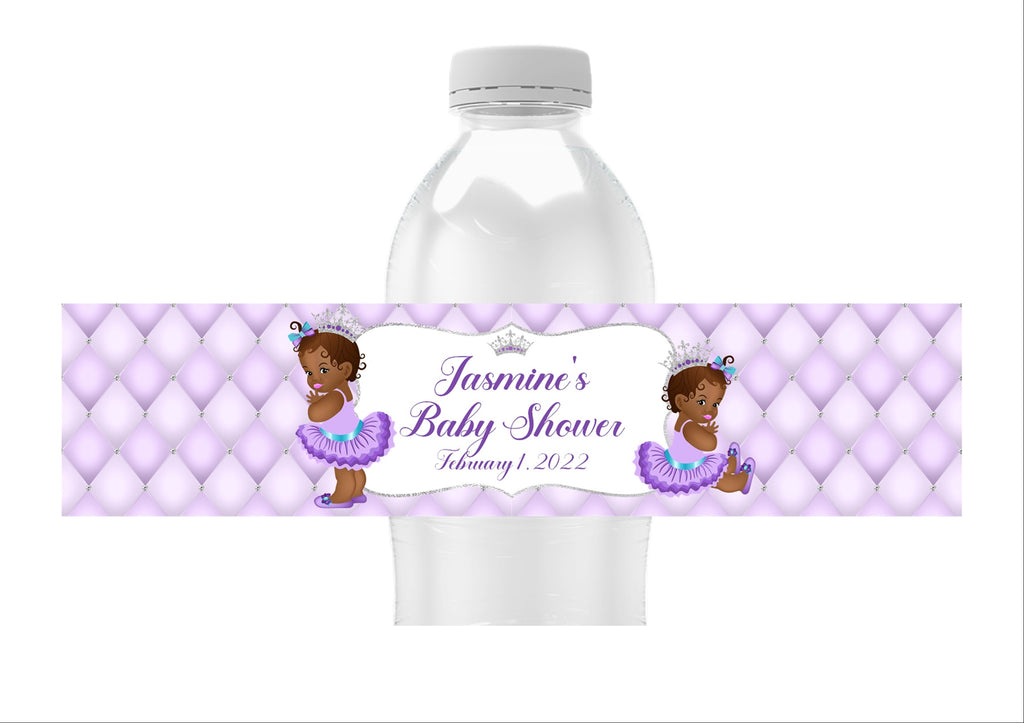 Royal Baby Princess Water Bottle Labels