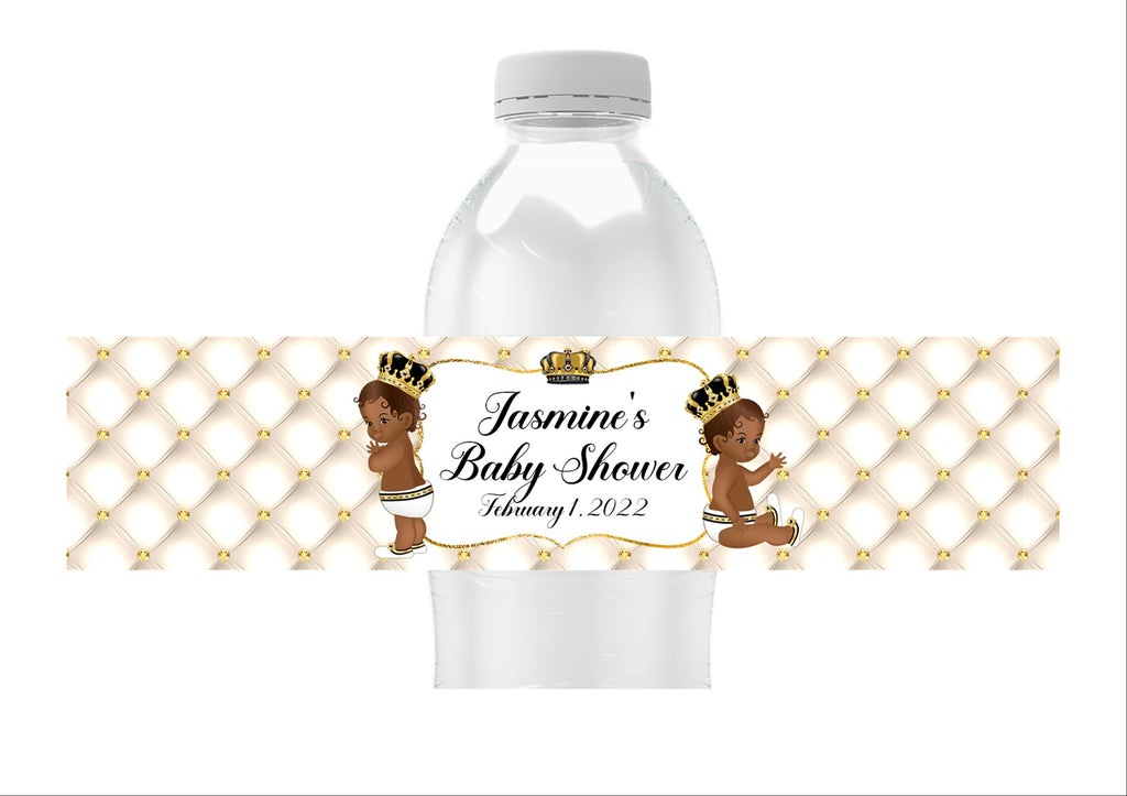 Royal Baby Prince Water Bottle Labels