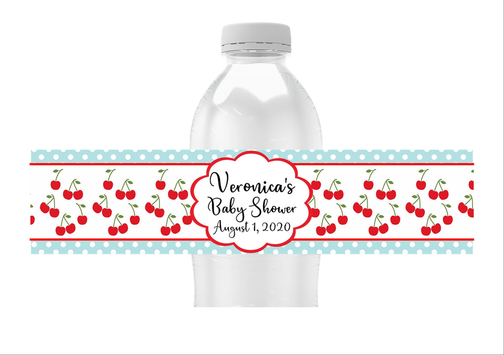 Cherry Water Bottle Labels