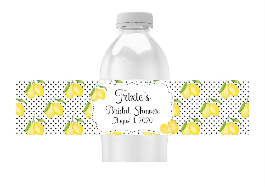 Lemon Water Bottle Labels