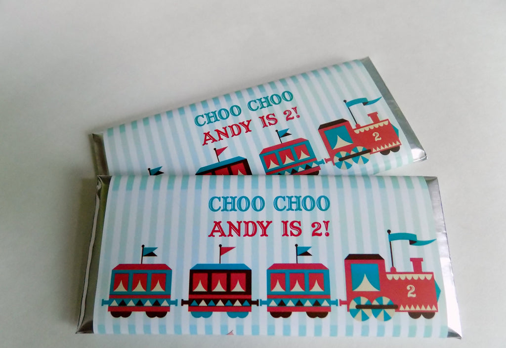 Circus Train Candy Bar Wrappers - Cathy's Creations - www.candywrappershop.com
