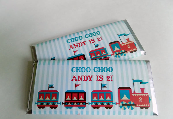 Circus Train Candy Bar Wrappers - Cathy's Creations - www.candywrappershop.com