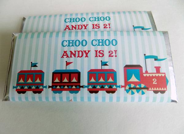 Circus Train Candy Bar Wrappers - Cathy's Creations - www.candywrappershop.com