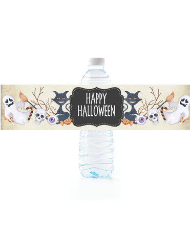 Halloween Water Bottle Labels - Cathy's Creations - www.candywrappershop.com