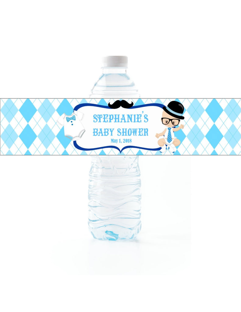 Little Man Water Bottle Labels - Cathy's Creations - www.candywrappershop.com