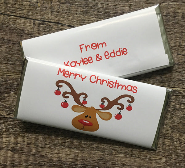 Funny Reindeer Candy Bar Wrapper - Cathy's Creations - www.candywrappershop.com