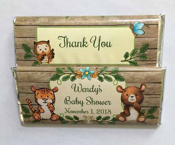 Rustic Woodland Candy Bar Wrapper - Cathy's Creations - www.candywrappershop.com