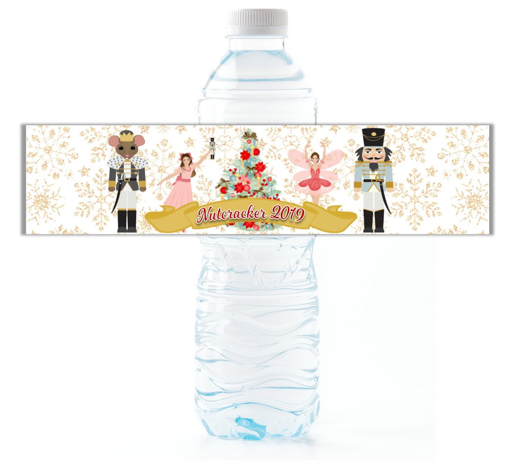 Nutcracker Water Bottle Labels - Cathy's Creations - www.candywrappershop.com