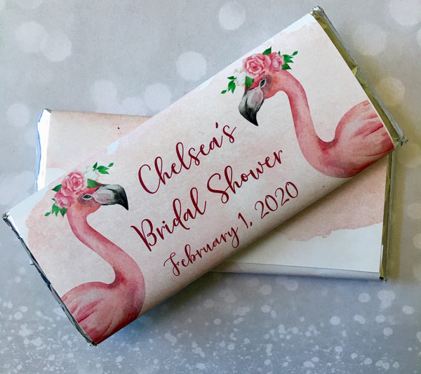 Flamingo Candy Bar Wrapper - Cathy's Creations - www.candywrappershop.com