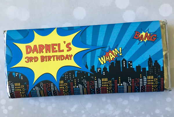 Comic Book Candy Bar Wrapper - Cathy's Creations - www.candywrappershop.com