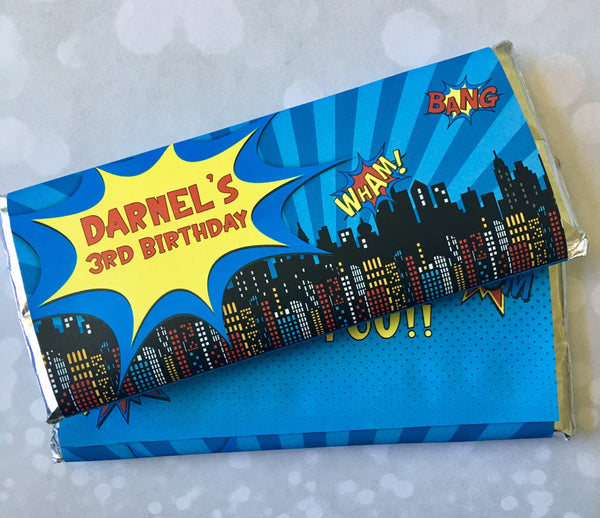 Comic Book Candy Bar Wrapper - Cathy's Creations - www.candywrappershop.com