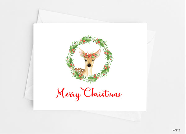 Christmas Deer Note Cards - Cathy's Creations - www.candywrappershop.com