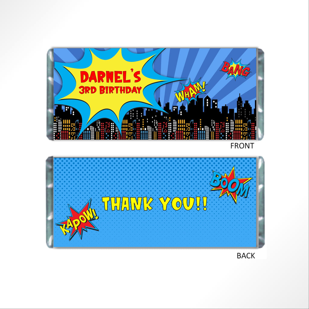 Comic Book Candy Bar Wrapper - Cathy's Creations - www.candywrappershop.com
