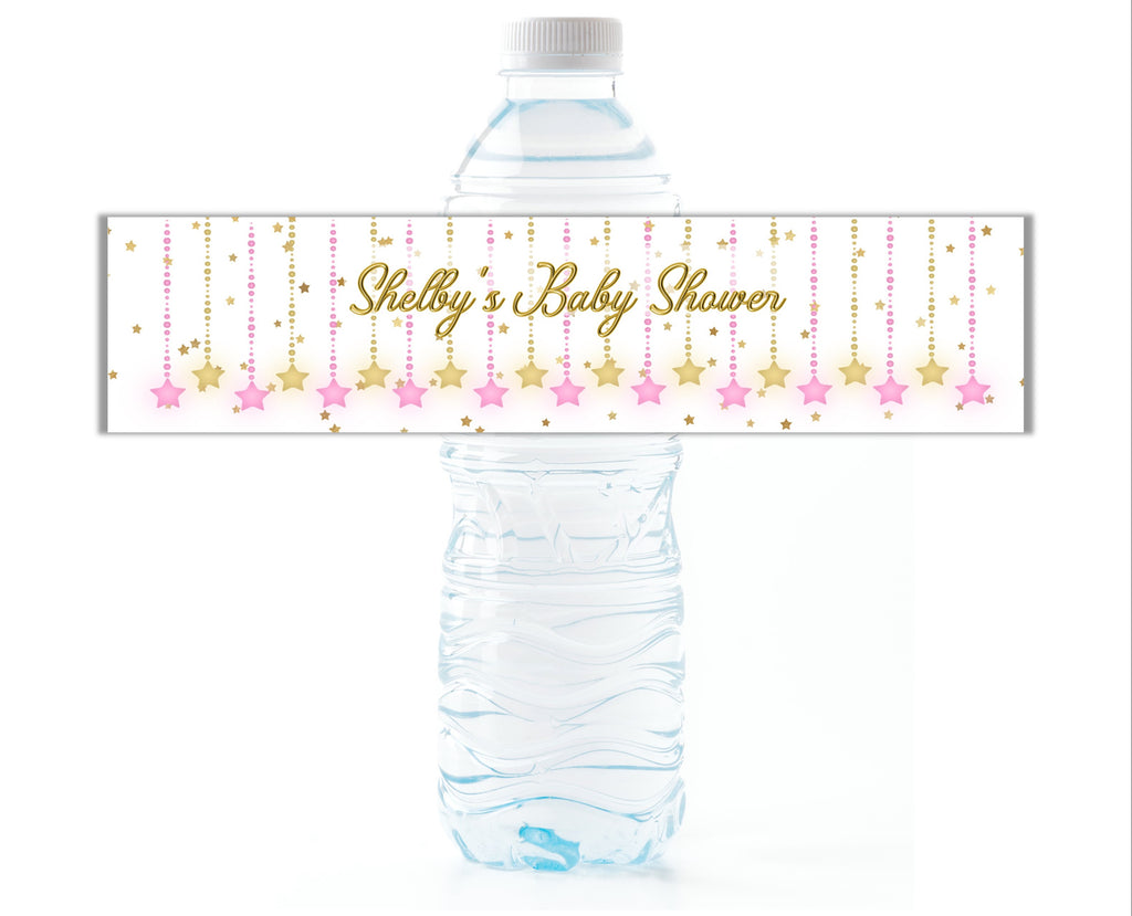 Twinkle Little Star Water Bottle Labels - Cathy's Creations - www.candywrappershop.com