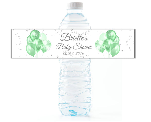 Balloon Party Water Bottle Labels - Cathy's Creations - www.candywrappershop.com