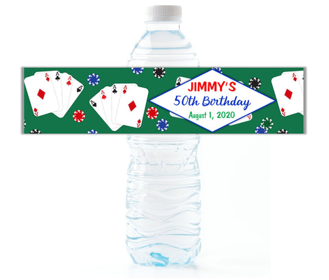 Casino Water Bottle Labels - Cathy's Creations - www.candywrappershop.com