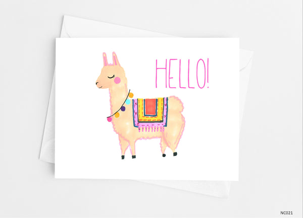 Llama Note Cards - Cathy's Creations - www.candywrappershop.com