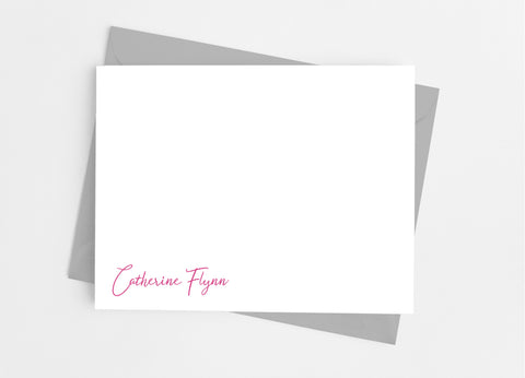 Personalized Stationery Flat Note Cards - Signature Script - Cathy's Creations - www.candywrappershop.com