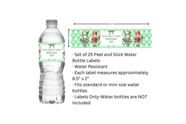 Nutcracker Water Bottle Labels