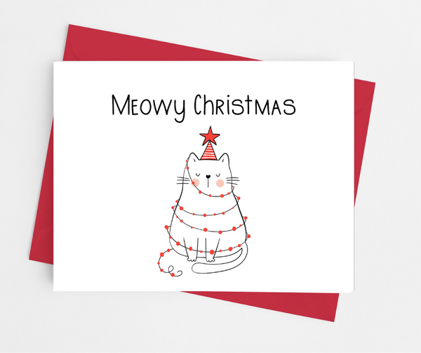 Meowy Christmas Note Cards