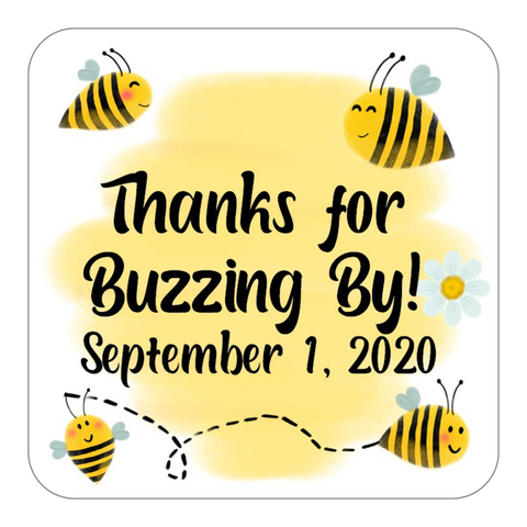 Bumble Bee Favor Stickers OR Tags