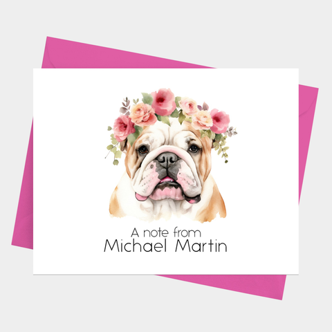 English Bulldog Note Cards