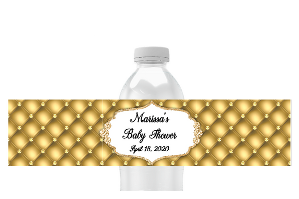 Tufted Elegance Water Bottle Labels