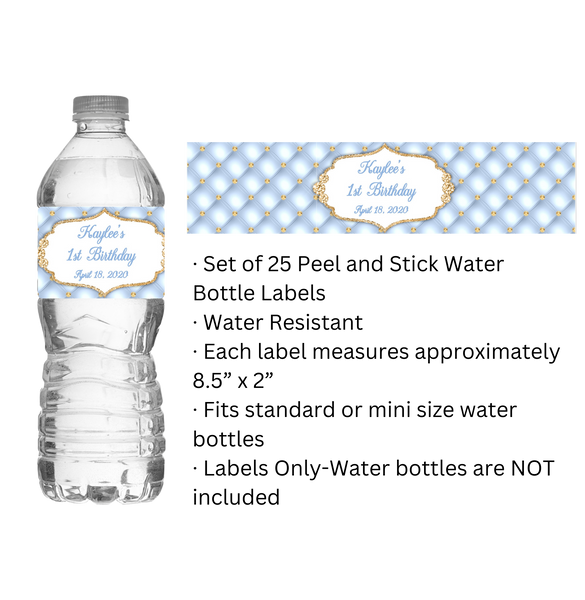 Tufted Elegance Water Bottle Labels