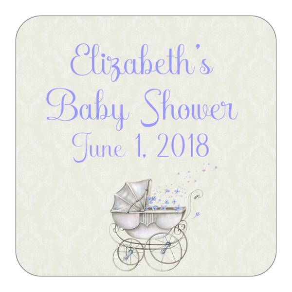 Vintage Baby Shower Stickers OR Tags