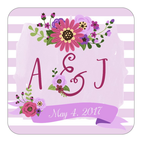 Wedding Initials Stickers OR Tags