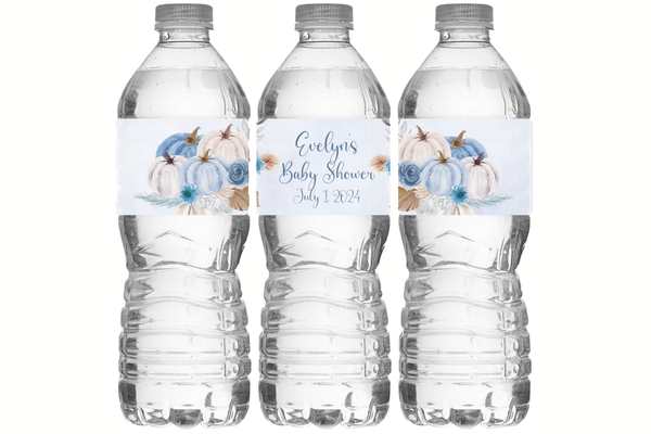 Blue Pumpkin Water Bottle Labels