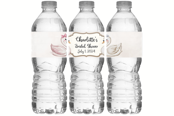 Swan Water Bottle Labels