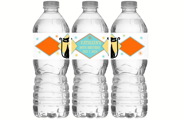 MCM Cat Water Bottle Labels