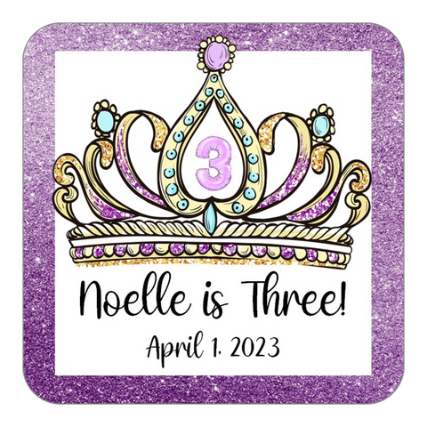 Milestone Princess Tiara Stickers OR Tags