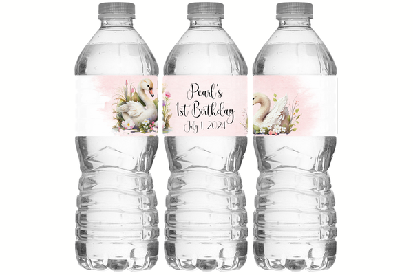 Swan Water Bottle Labels