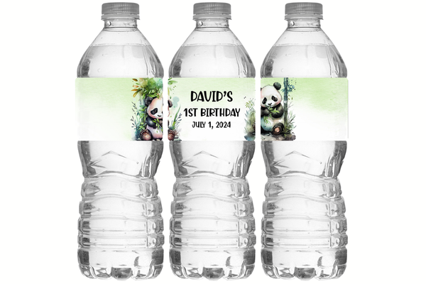 Panda Water Bottle Labels