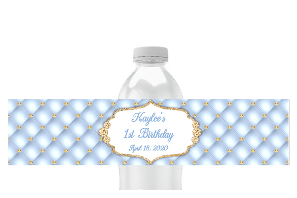 Tufted Elegance Water Bottle Labels