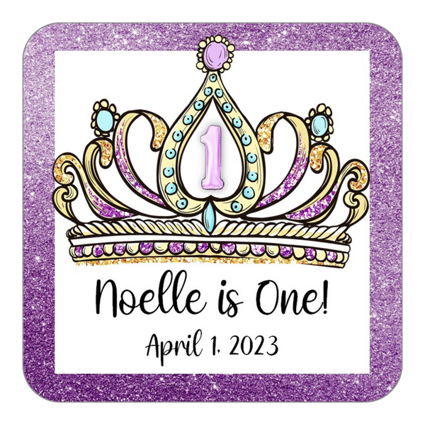Milestone Princess Tiara Stickers OR Tags