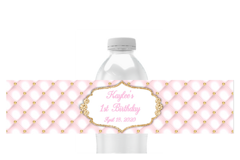 Tufted Elegance Water Bottle Labels