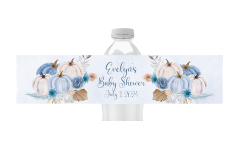 Blue Pumpkin Water Bottle Labels