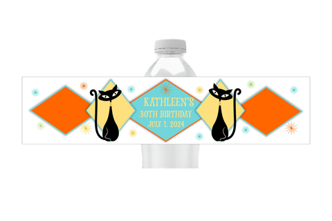 MCM Cat Water Bottle Labels