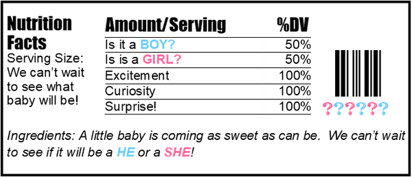 Gender Reveal Candy Bar Wrapper