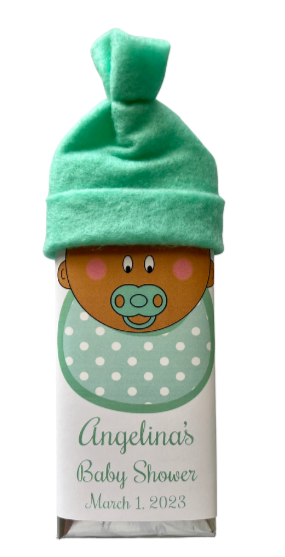 Baby Shower Favor Candy Bar with Hat