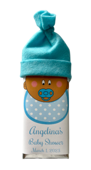 Baby Shower Favor Candy Bar with Hat