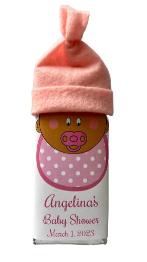 Baby Shower Favor Candy Bar with Hat