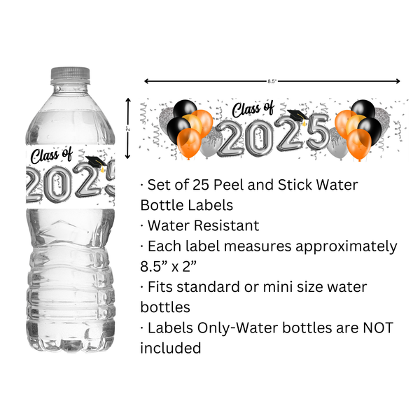 Graduation Water Bottle Labels